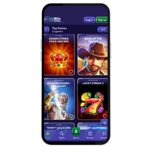 Winairlines online casino bonus